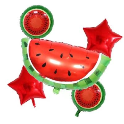 China Toy Watermelon Fruit Summer Hawaii Theme Birthday Party Balloons Set Decoration Helium Globos Baby Shower Gift for sale