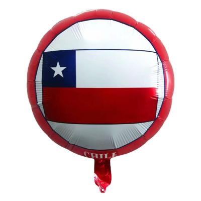 China Party Decoration 18 Inch Estrella Solitaria Balloons Chilean La La Republic of Chile Globos National Flag For Party Decoration for sale