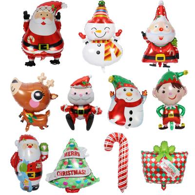 China Large Size Balloons Christmas Party Decorations Car Santa Claus Snowman Sock Garland Bear Christmas Tree Christmas Foil Balloons Party Decoration for sale