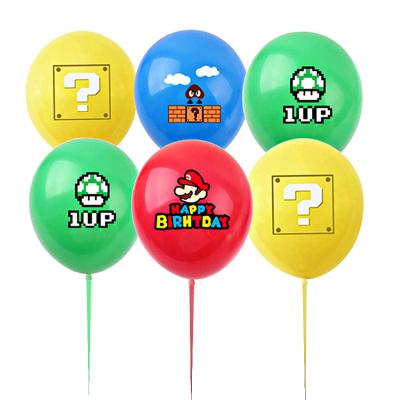 China Gift Toy Latex Balloons for Mario, Video Game Party Supplies, Children's Birthday Decoration Balloons for sale