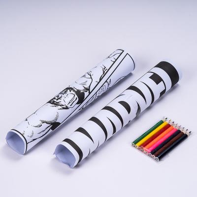 China Kids Coloring Toy Coloring Set Color Your Own Poster Coloring Pencil Sets For Kids for sale