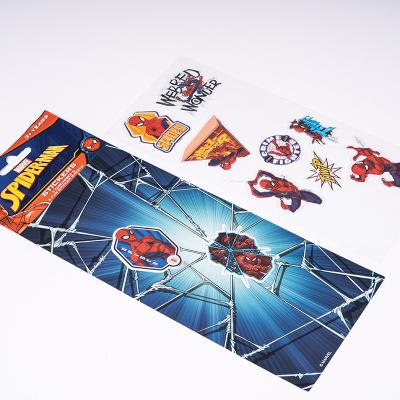 China Custom high quality die cut paper sticker kids gift sheet embossed stickers with backcard for sale