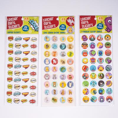 China Study of Educational Toys Teacher Merit Cute Paper Stickers and Animal Stickers for Kids Education for sale