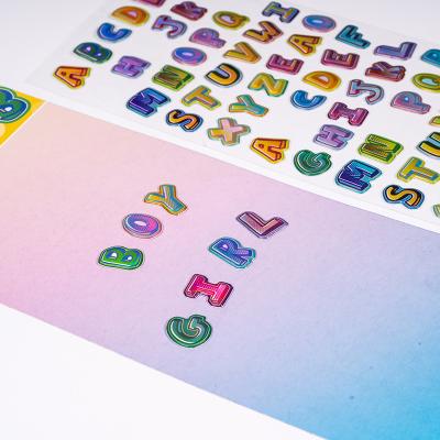 China Study Toys 3d Stickers Novelty Toy Stickers 132pcs Custom Bubble Alphabet Stickers for sale