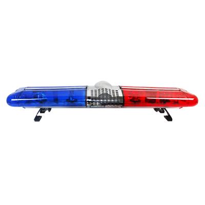 China Font HAIBANG Factory 48 Inch Font Red Blue Halogen Rotator Rotating Light Bars With Built In Speaker for sale