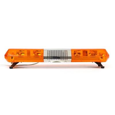 China PC lens & HAIBANG 12V 24V 1200Mm 48In Aluminum Halogen Amber Roof Light Bar With Rotating Lightbar Speaker Truck for sale