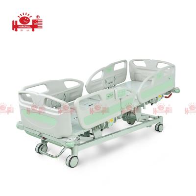 China HOPEFULL Five Centers Five Function Hospital ICU Bed Cama medica Electric Home Nursing Bed,5 Function Electric Hospital Multifunction medi for sale