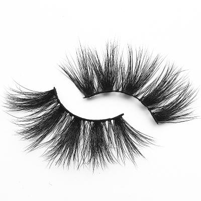 China Long Newest Beautiful Premium Natural Natural 3D Mink Strip Eyelashes With Customized Logo Box Packaging for sale