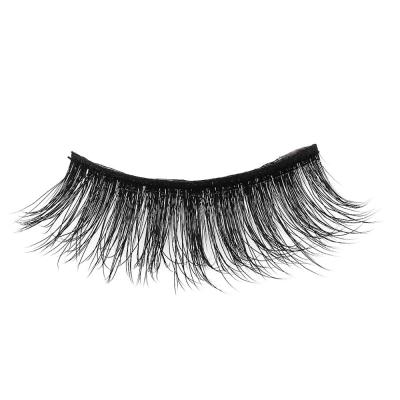 China Long New Natural Looking Style 3D Faux Mink Real Silk Eyelashes for sale