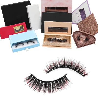 China Long Natural Professional Handmade Colorful Fake Mink Lashes From Lash Vendor OEM ODM 3D For Fashion Girls for sale