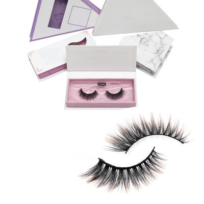 China Handmade Colorful False Long False Mink Eyelashes Cruelty Free From Wholesale 100% Natural for sale