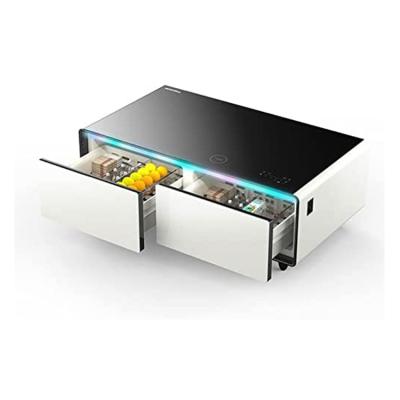 China Modern Smart Coffee Table With Speaker, Fridge Storage Drawer, Cordless Charging, Perfect For Living Room Reception for sale