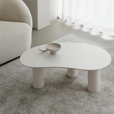 China (Size) The Nordic simple wooden triangle adjustable round coffee table design corner shaped creative table for sale