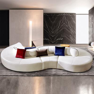 China Other Simple Modern Leather Sofa Leather Sofa Personality Fashion Bow Art Reception Furniture for sale