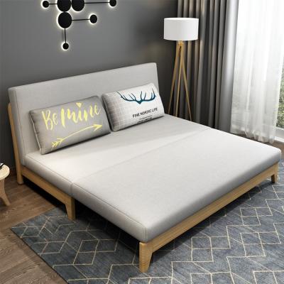 China Cooling Multifunctional Folding Sofa Bed Modern Folding Sofa Bed Solid Wood Bed for sale