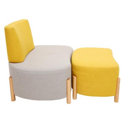 China Contemporary Modern Accents Upholstered Single Sofa Chair With Comfortable Armrest Fabric , Minimalist Sofa Chair for sale