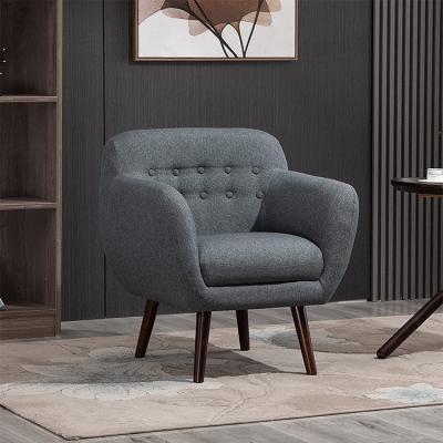 China Other Modern Comfortable Armchairs Upholstered Casual Sofa Chairs With Wooden Legs, Sofa Chairs Placed In Living Rooms And Bedrooms for sale