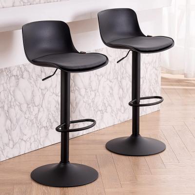 China Counter Height (Height) Adjustable Bar Stools, Adjustable Bar Stools Bar Height, PU Covered Seat Metal Bar Stool Telescopic Stool for sale