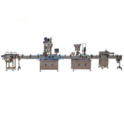 China Dry Tube Filler 50g Auto Bottle Filler Auger Food Chemical Pharmaceutical Industry Powder Capping Machine for sale