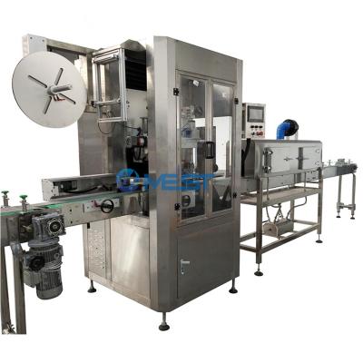 China High Speed ​​Automatic Shrink Plastic Sleeve Label PVC Glass Bottle Food Pet Labeling Machine for sale