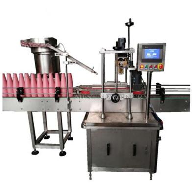 China Four Wheel Side Closer Automatic Food Capping Machine For Many Type Bottle Lid for sale