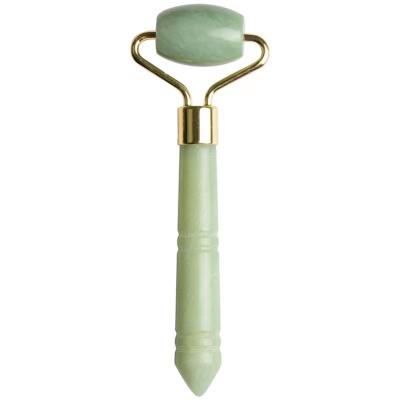 China High Quality Anti Aging Tool Mini Single Heas Jade Roller Beauty Xiuyan Face Lift Natural Green Facial Roller Eye Massager for sale