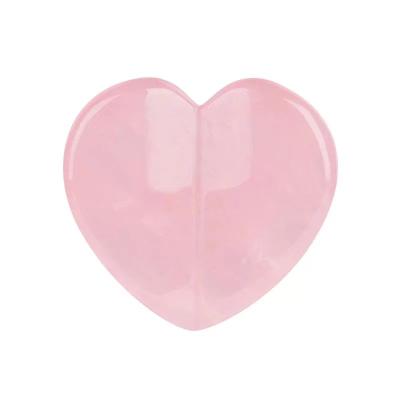 China High Quality Body Gua Sha Massage 3D Scraping Heart Shape Rose Quartz Jade Guasha Board Scraper Tool for sale