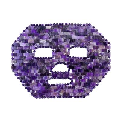 China Face 100% Natural Purple Amethyst Jade Face Mask Full Anti Aging Reduce Eye Wrinkles And Eye Puffiness Jade Goddess Face Mask for sale