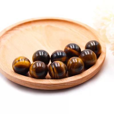 China Gens Art Wholesale Natural Polished 20mm 2cm Mini Tiger Eye Stone Spheres Magic Crystal Balls For Home Decorative for sale