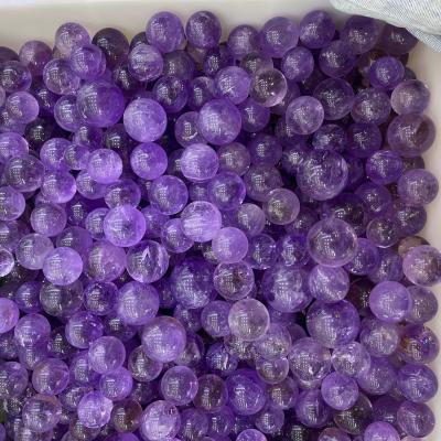 China Folk Purple Stone 20mm 25mm 30mm 40mm 45mm Mini Small Crystal Balls For Art Amethyst Sphere Healing Gift Natural Rock Polished Brazil for sale