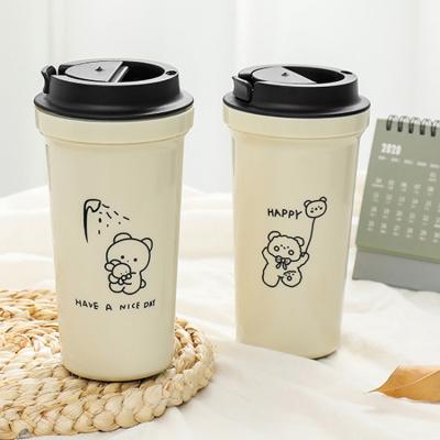 China Stocked have a simple beautiful day travel portable bottle, coffee cup, double wall design suitable for hot and cold drinks for sale