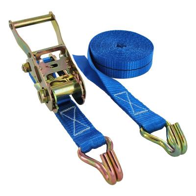 China High Resistant Bundle belt Ratchet strap with zinc adjustable buckle tension lashing  rope Custom polyester packing belt for sale