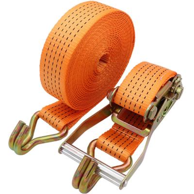 China Cargo Fixation 2000kgs 3m Ratchet Tie Down Straps Polyester Cargo Lashing Straps Ratchet Belt for Truck for sale