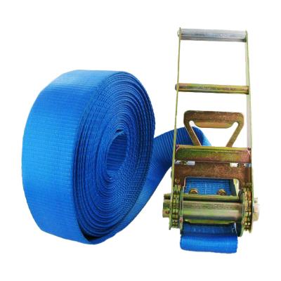 China Cargo Fixation Heavy Duty 5500LBS 4inch 30ft Truck Winch Straps With Flat Hook Cargo Strap Rachet Tie Down Belt for sale