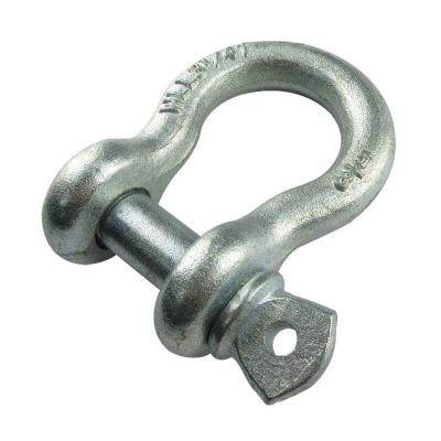 China Lifting Goods Dip Galvanized Bow Shackle with bolt and nut Rigging lifting shackle High Quality horseshoe shackle for sale