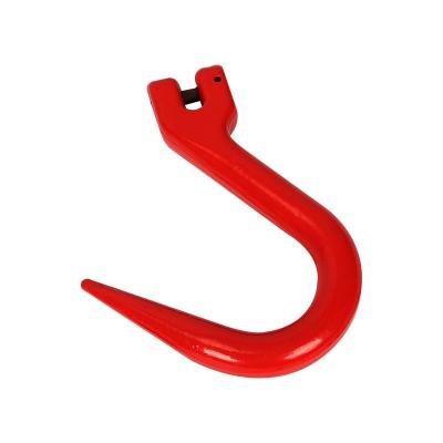 China Durable 1 Ton Clevis Eye Steel Pipe Hoist Hook Grade80 Forged Alloy Steel Tube Painted Color for sale