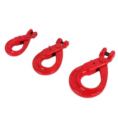 China Durable European Type G80 Clevis Self-Locking Hook 3.2 Ton Fourth Pulling Strength Alloy Steel Claw Lifting Hook for sale