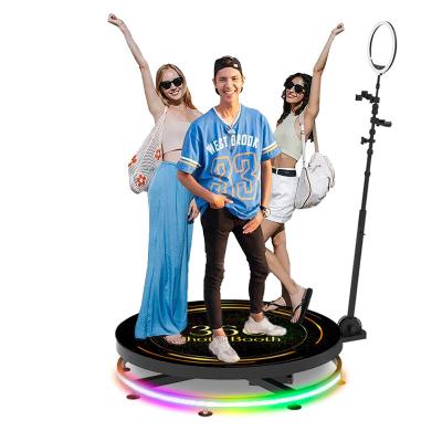 China Metal Case+Tempered Glass Panel Camera Photo Booth 360 Slow Motion Photo Booth 360 Auto Portable Photobooth 360 with Ring Light for sale