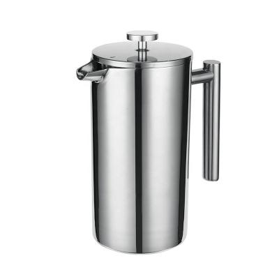 China Europe Stainless Steel French Press Pot Filter Hand Brew Coffee Pot Utensils Strainer Insulation Double Pot Assortment for sale