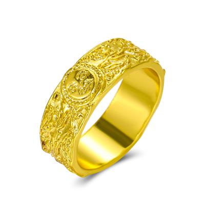 China CLASSIC Personalized Dating Geometric Jewelry Gold Silver Colored Couple Sun Ring Unisex for sale