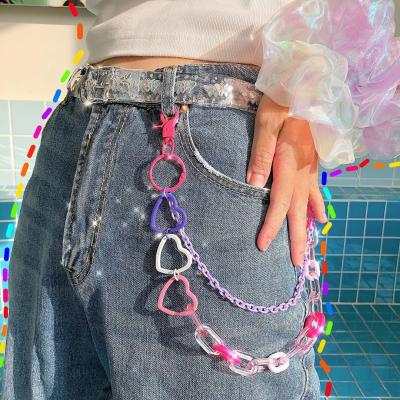 China Fashion Y2K Accessories Summer Cute Acrylic Pants Chains For Women Girls for sale