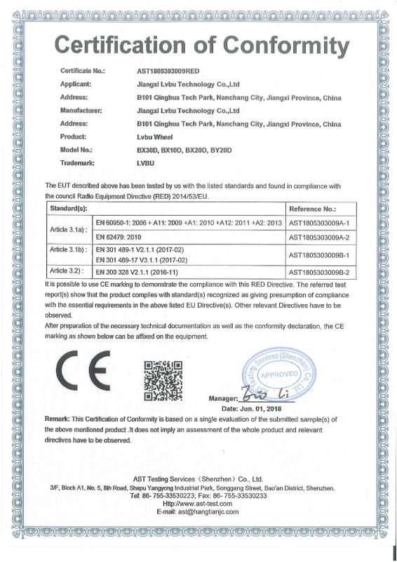 CE - Jiangxi Lvbu Technology Co., Ltd.