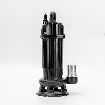 China 0.5hp 370W sewage transport and flood control WATER TRANSPORT SEWAGE submersible PUMP for sewage the base is equipped with cut-off blade for sale