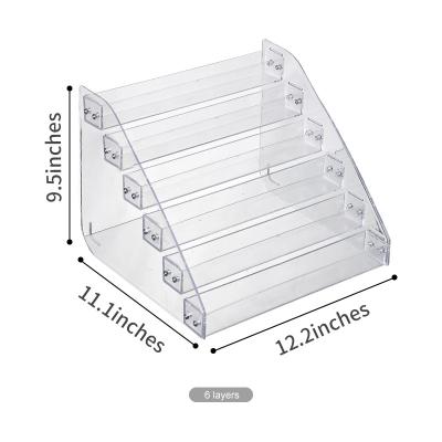 China Durable High Quality Custom Plastic Clear Nail Polish Display Rack Cosmetics Display Rack Easy To Assemble for sale