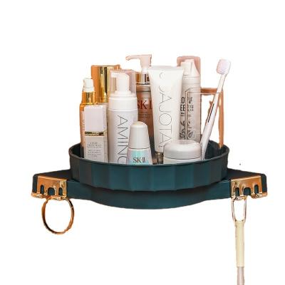 China Sustainable Bathroom Triangle Storage Rack Corner Wall Hanging Makeup Storage Rack For Wash Basin Toilet for sale