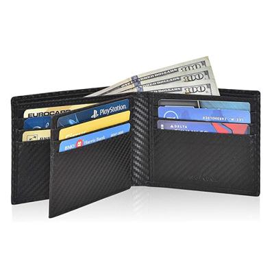 China RFID Slim Bifold RFID Blocking Wallet Mens PU Leather Wallet for sale