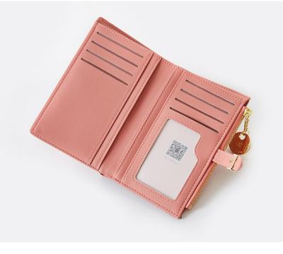 China Stock RFID Women Long Grab Bag Leather Zipper Hasp RFID Blocking Ladies Purse Wallet for sale