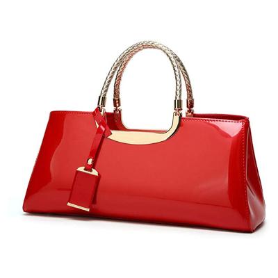 China Fashion Lady's Cross - Body Bag Bright Rubber Leather Handbag For Ladies for sale