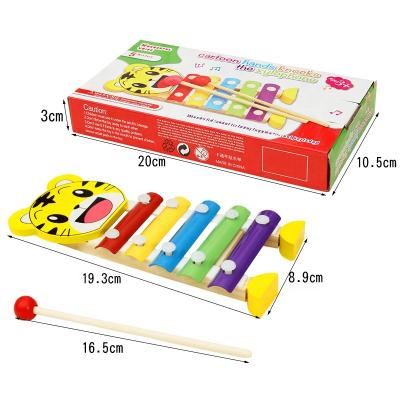 China CPC Educational Preschool Musical Instrument Toy Wooden 5 Xylophone Measures Xylophone Toy for Kids and Toddlers with 2 Mallets for sale