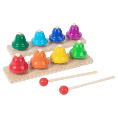 China Wooden Xylophone Toy Preschool Educational Toy 8 Scale CPC 8 Note Metal Bell Educational Musical Instrument for Kids Toddler with 2 Mallets for sale